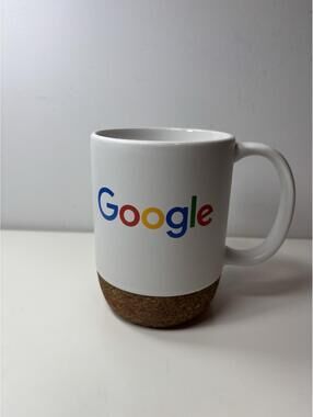 Google Mug With Wood Cork Bottom